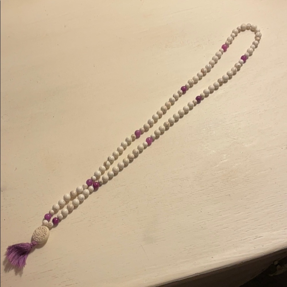 A beaded mala bracelet